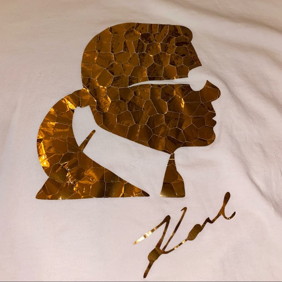 Karl Lagerfeld Gold Logo Tee - Picture 1 of 3